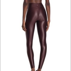 Koral lustrous metallic leggings in bordeaux